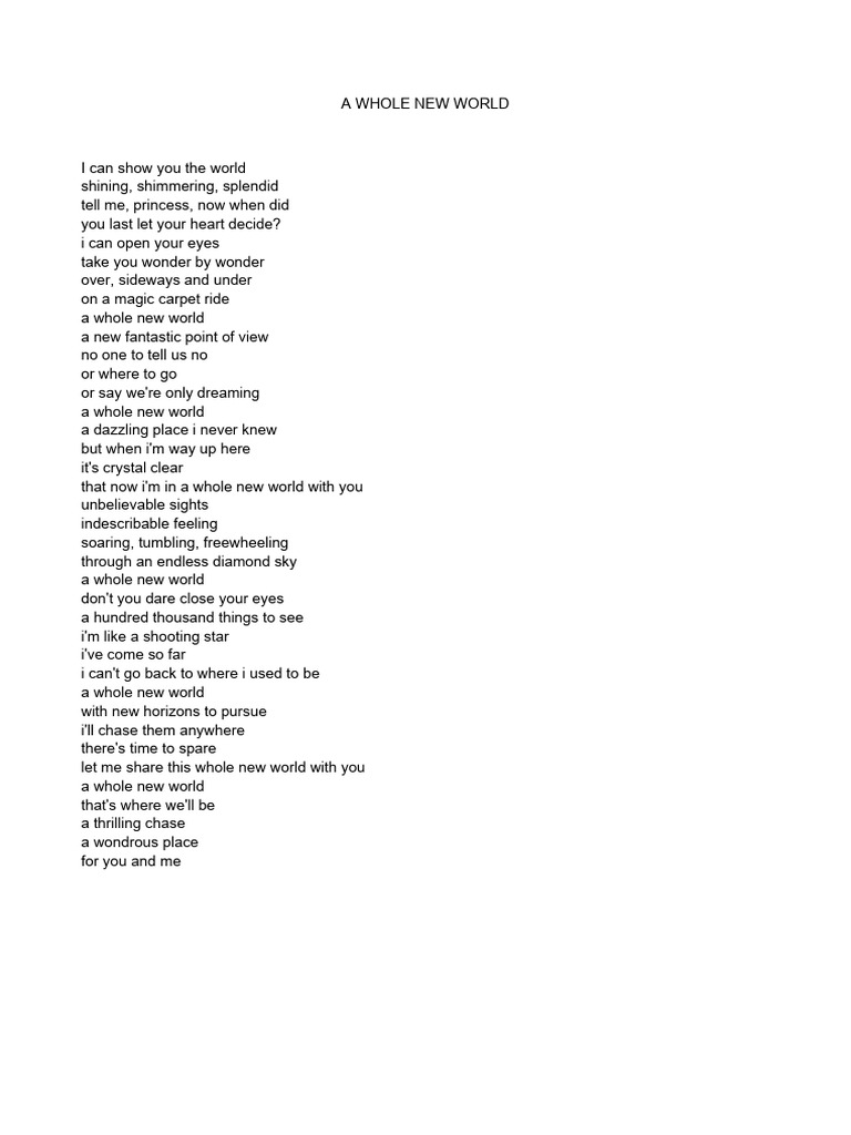 adlin new world lyrics