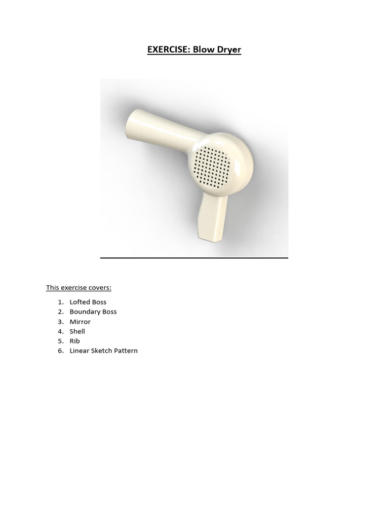 Blow Dryer Design Exercise Guide | PDF | Teaching Methods & Materials ...