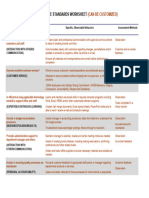 Performance Standards Worksheet