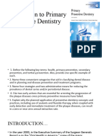 Introduction To Primary Preventive Dentistry
