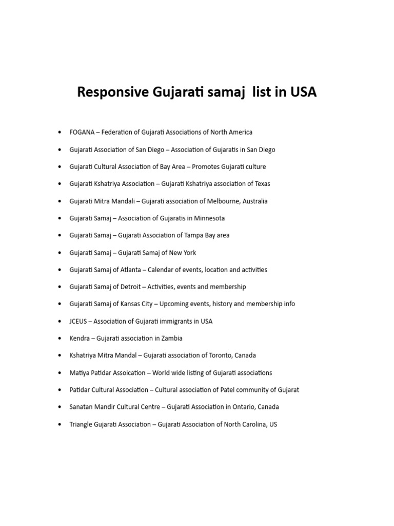 Responsive Gujarati Samaj List PDF