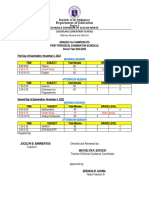 Exam Schedule