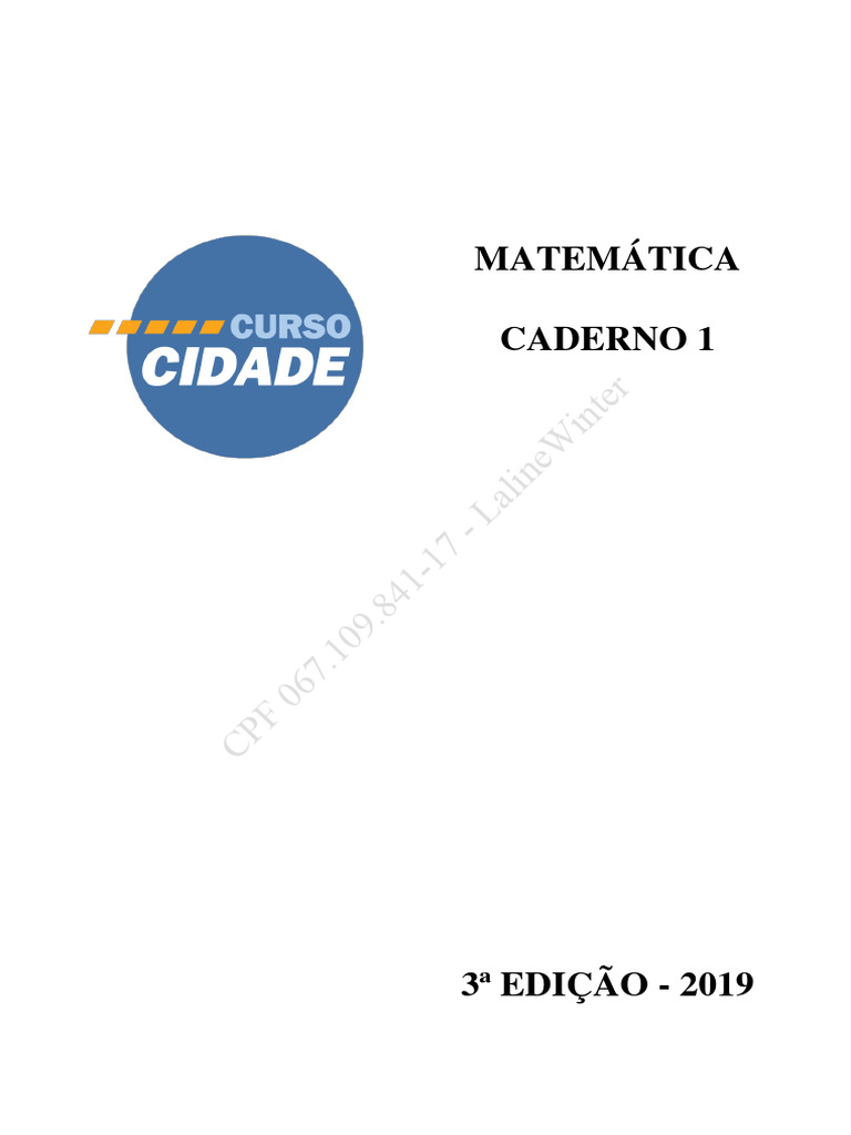 EsPCEx.1. Apostila Matemática 1LalineWinter | PDF | Sistema de