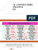 Sequence Connectors and Demonstrative Pronouns
