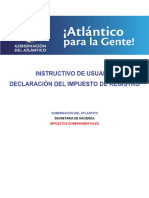 INSTRUCTIVO DE USUARIO - DECLARACIÓN DEL IMPUESTO DE REGISTRO