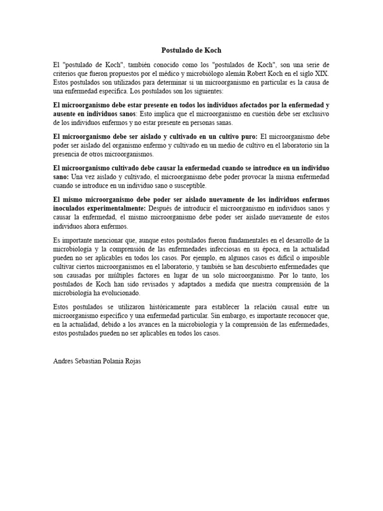 Postulado de Koch | PDF