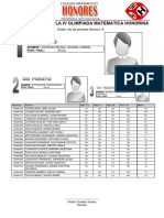 Resultados De: La Iv Olimpiada Matematica Honorina