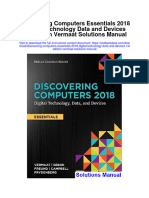 Discovering Computers Essentials 2018 Digital Technology Data and Devices 1st Edition Vermaat Solutions Manual