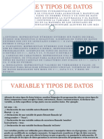 Variable y Tipos de Datos