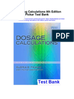 Donursing Calculations 9th Edition Pickar Test Bank