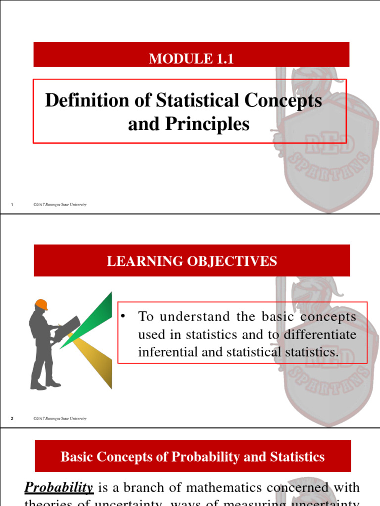 Module 1.1 Basic Statistical Concepts | PDF | Statistics | Statistical ...