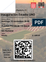 Tickets Inauguración Uno