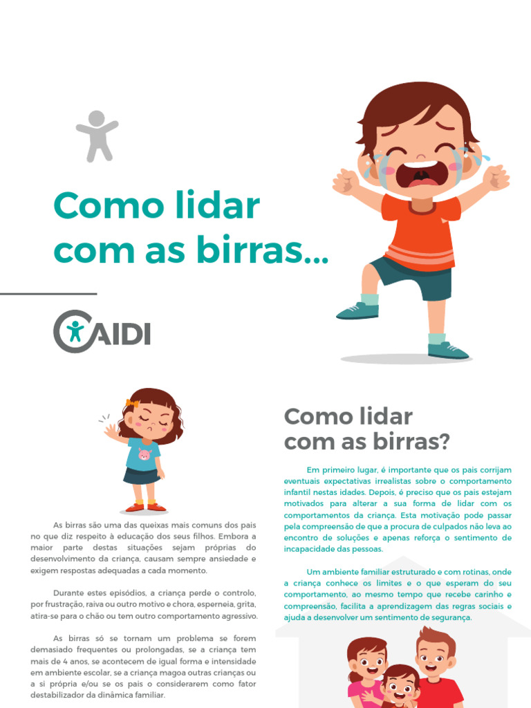Como Lidar com Birras em Crianças | PDF | Psicologia | Conceitos ...