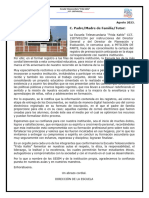 CARTA A PADRES DE NUEVO INGRESO Docx