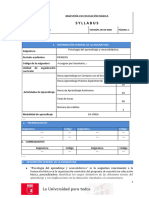 Formato de PEA de La UBE Psicología Del Aprendizaje y Neuro Didáctica