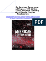 Test Bank For American Government Power and Purpose 15th Edition Theodore J Lowi Benjamin Ginsberg Kenneth A Shepsle Stephen Ansolabehere