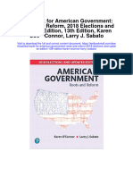 Test Bank For American Government Roots and Reform 2018 Elections and Updates Edition 13th Edition Karen Oconnor Larry J Sabato