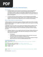 Sentiment Analysis On User-Generated Tweets