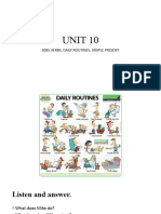 UNIT 10 - Jobs, Job Verbs, Routines, Present