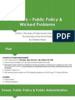 MG214 - Week 6 - Public Policy and Wicked Problems