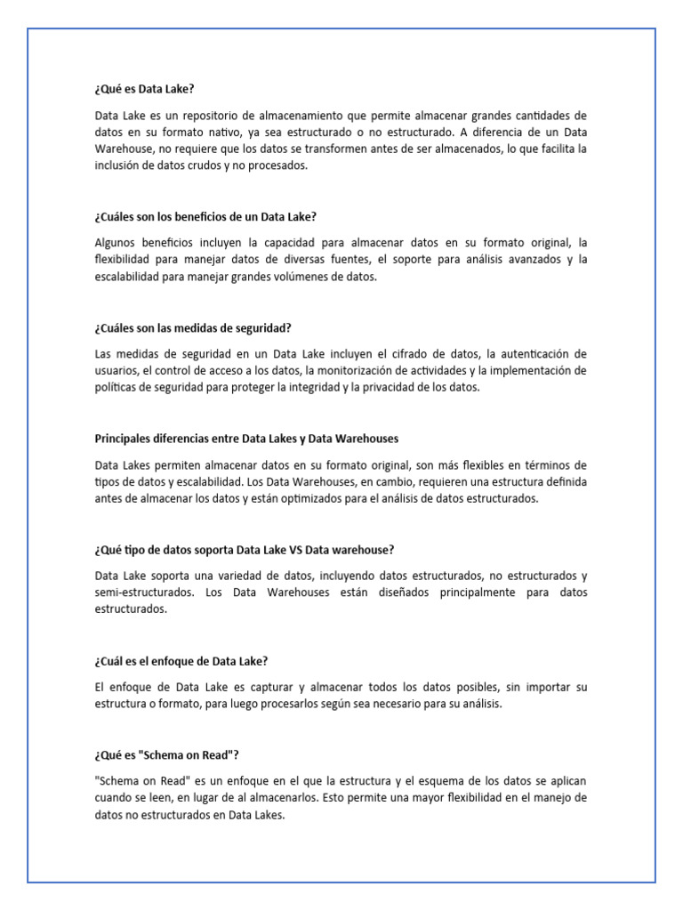 Data Lake Vs Data Warehouse 1 Pdf Big Data Metadatos