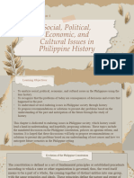 Chapter 4. Social, Political, Economic, and Cultural Issues in The Phillippine History.