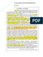 Puesta A Punto Inicial Frente A Un Texto Argumentativo