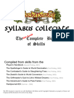 Complete Book of Skills - Syllabus Collegiate - Hackmaster 4e