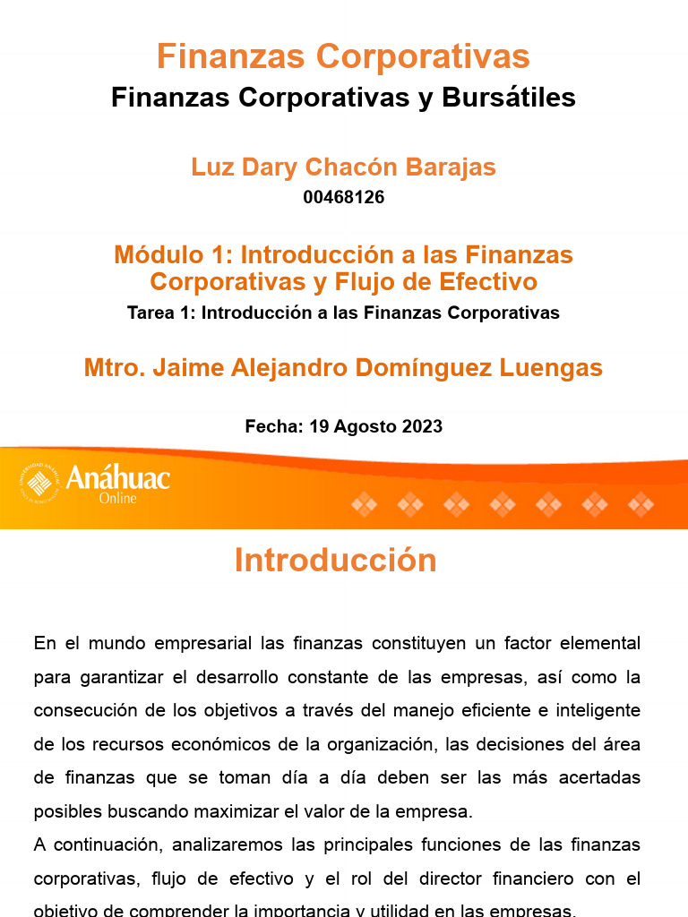 Introducción a Finanzas Corporativas | PDF | Business | Economias