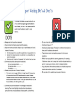 Report Do's & Don'ts