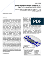 Design and Development of A Parallel Hybrid Powertrain For A High Performance Sport Utility Vehicle