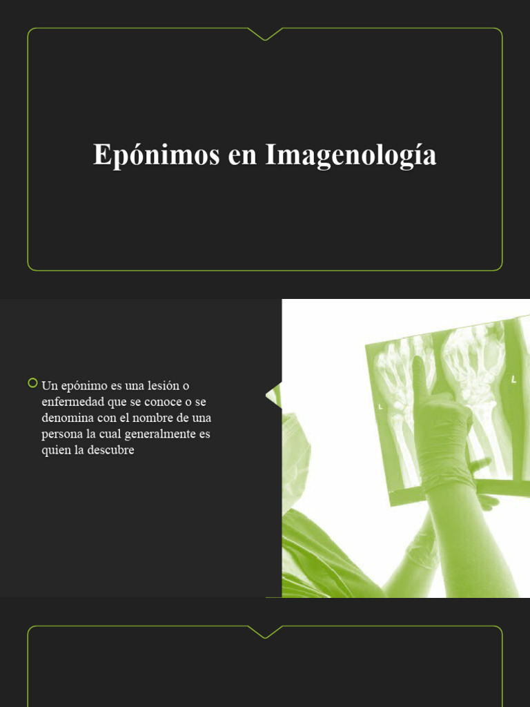 Epónimos en Imagenologia | PDF