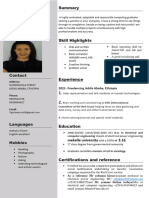 Tigist CV Sale PDF