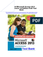 Enhanced Microsoft Access 2013 Comprehensive 1st Edition Pratt Test Bank