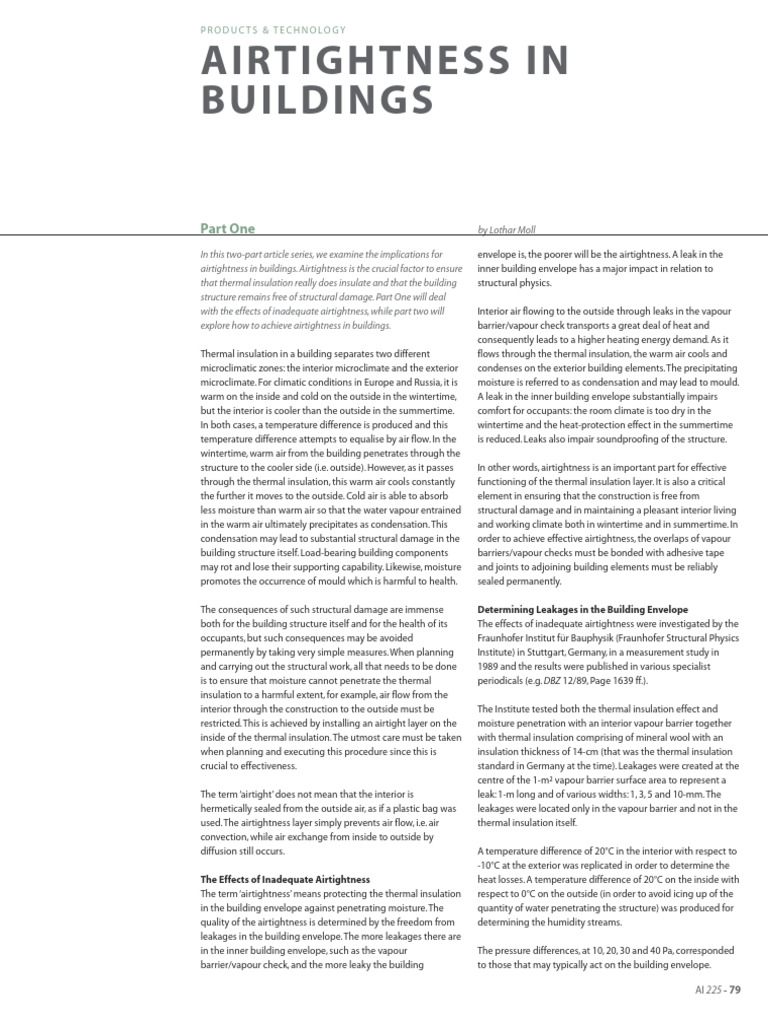 Photo inspiration: Apartment Building Insulation And Airtightness Solutions Reference: Airtightness 1 Pdf Building Insulation