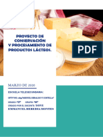 Proyecto de Conservación y Procesamiento de Productos Lácteos