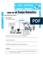 Ficha Que Es Un Campo Semantico para Cuarto de Primaria