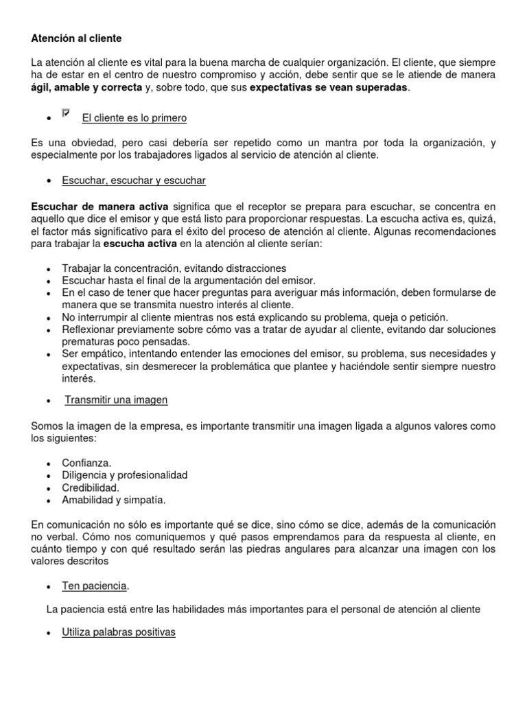 Claves para un excelente servicio al cliente | PDF | Chat en linea ...