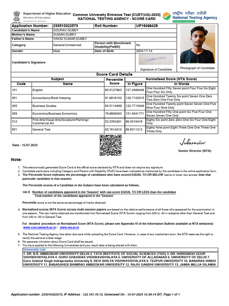 cuet-score-card-pdf