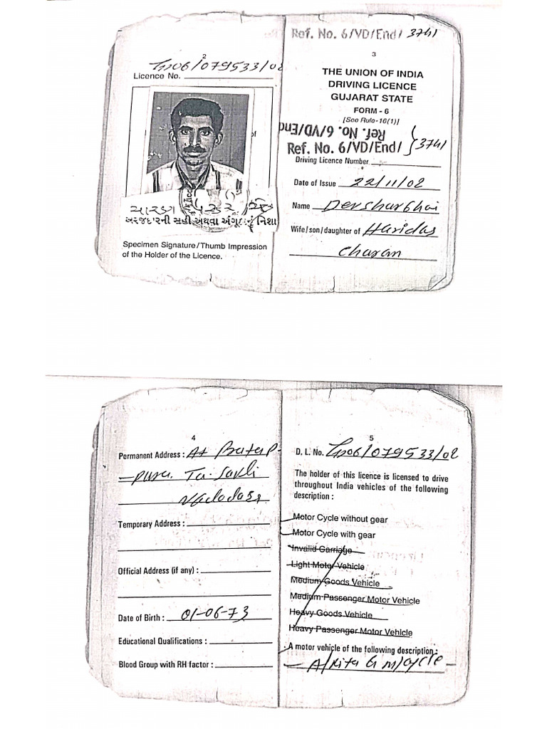 Pappa Driver License | PDF