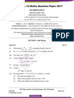 ISC Class 12 Maths Question Paper 2017