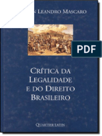 Resumo Critica Da Legalidade e Do Direito Brasileiro Alysson Leandro Mascaro