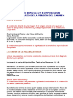 Ojo Nuevo Rito Imposicion de Escapulario de La Virgen Del Carmen