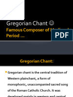 Gregorian Chant and Its Composer 2nd Lesson