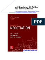 Essentials of Negotiation 6th Edition Lewicki Solutions Manual