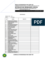 Daftar Nilai PTS