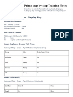 Payroll in Tally Prime Step by Step Training Notes
