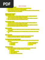 Aseptic Technique: Key Parts & Sites | PDF