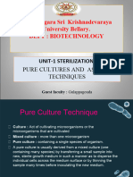 Pure Culture Techniques and Aseptic Techniques