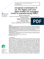 A Conceptual Examination of Lean, Six Sigma and Lean Six Sigma Models For Managing Waste in Manufacturing SMEs